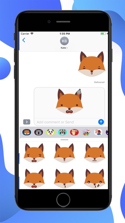 Fox Funny Emoji Stickers