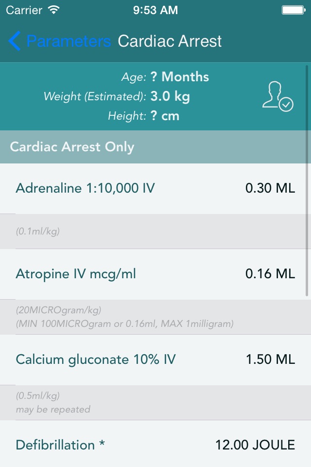 Paediatric Emergency Tools screenshot 3