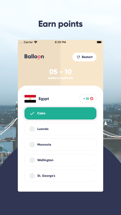 Balloon Game - Capital Quiz screenshot 3
