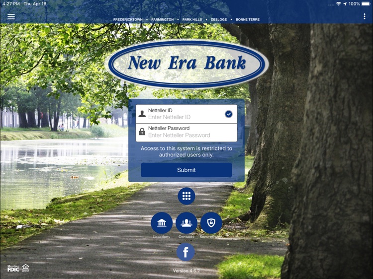 New Era Bank App for iPad