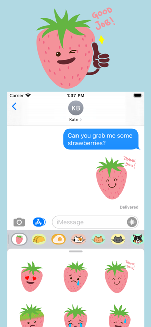 Strawberry Emoji Stickers(圖2)-速報App