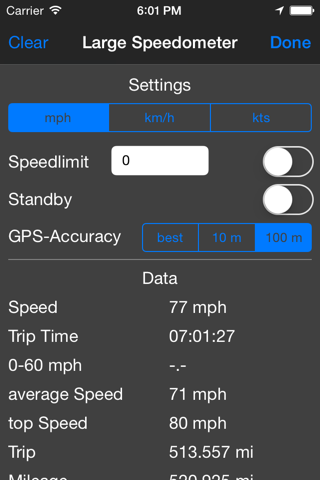 Large Speedometer Plus screenshot 2
