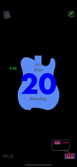 GuitarSilhouetteCalendar