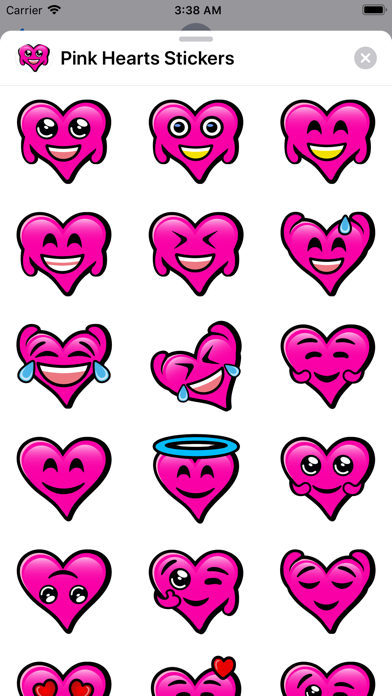 Pink Hearts stickers screenshot 2