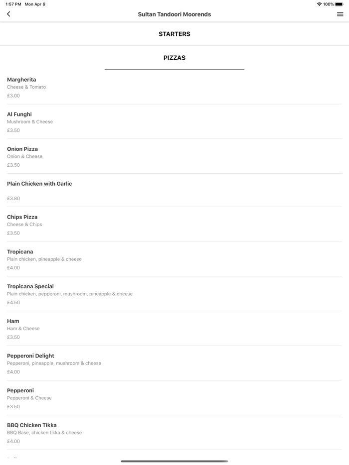 Sultan Tandoori Moorends