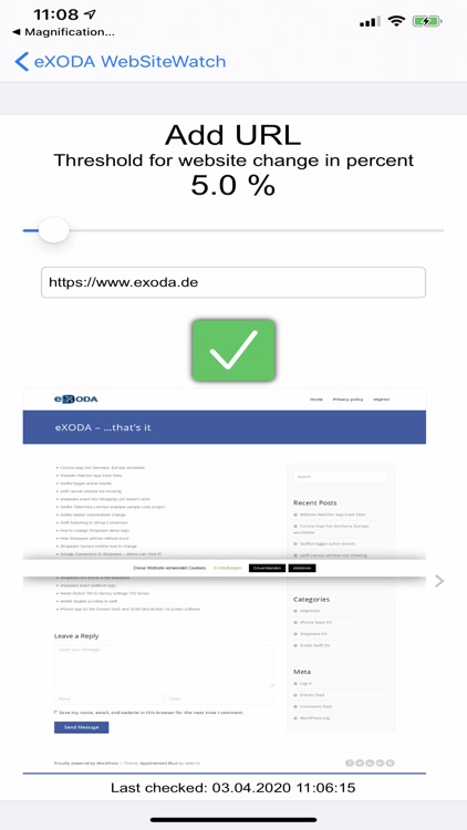 eXODA Website-Watcher Tracker screenshot-3