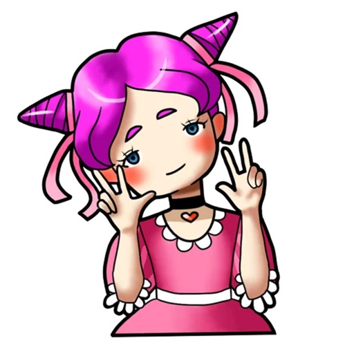 Pink Girl Sticker Pack iOS App