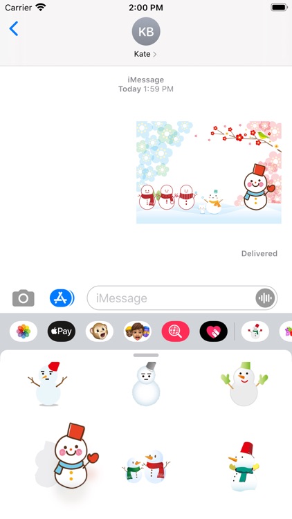 Cute sticker snowman screenshot-3