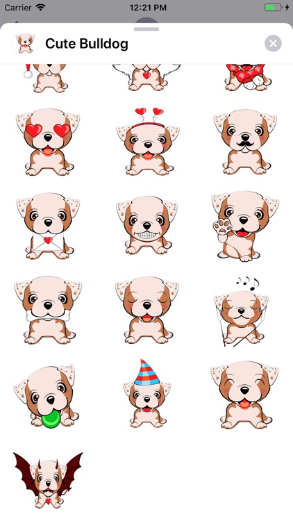 Cute Bulldog Sticker Pack