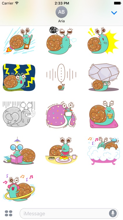 Lovely Colorful Snail Sticker screenshot-3