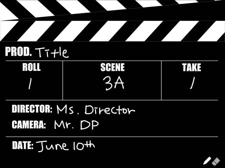 Writable Film Slate