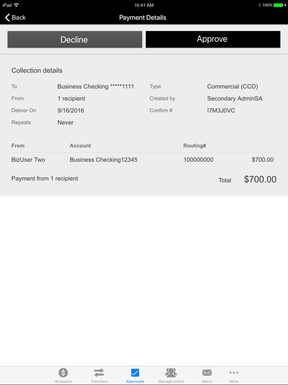 Screenshot #5 pour Meritrust Business Mobile