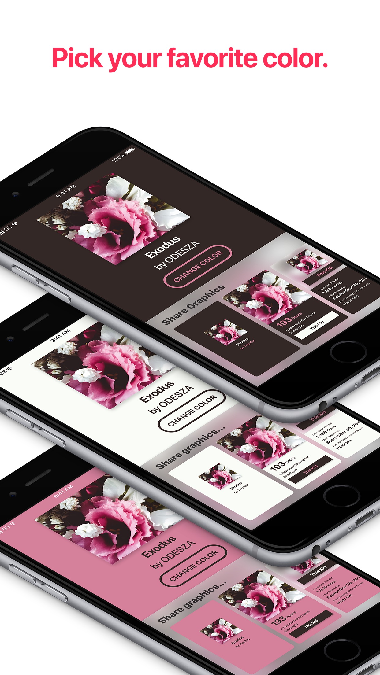 Screenshot do app Share Music Graphics