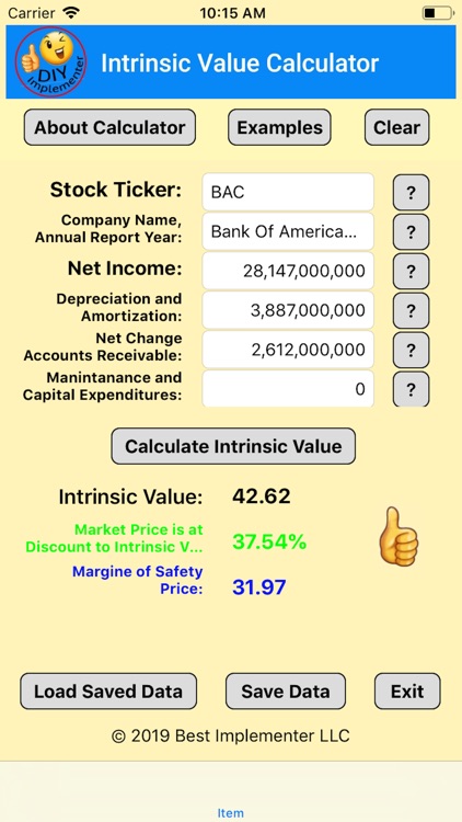 Intrinsic Value Calculator DIY screenshot-7