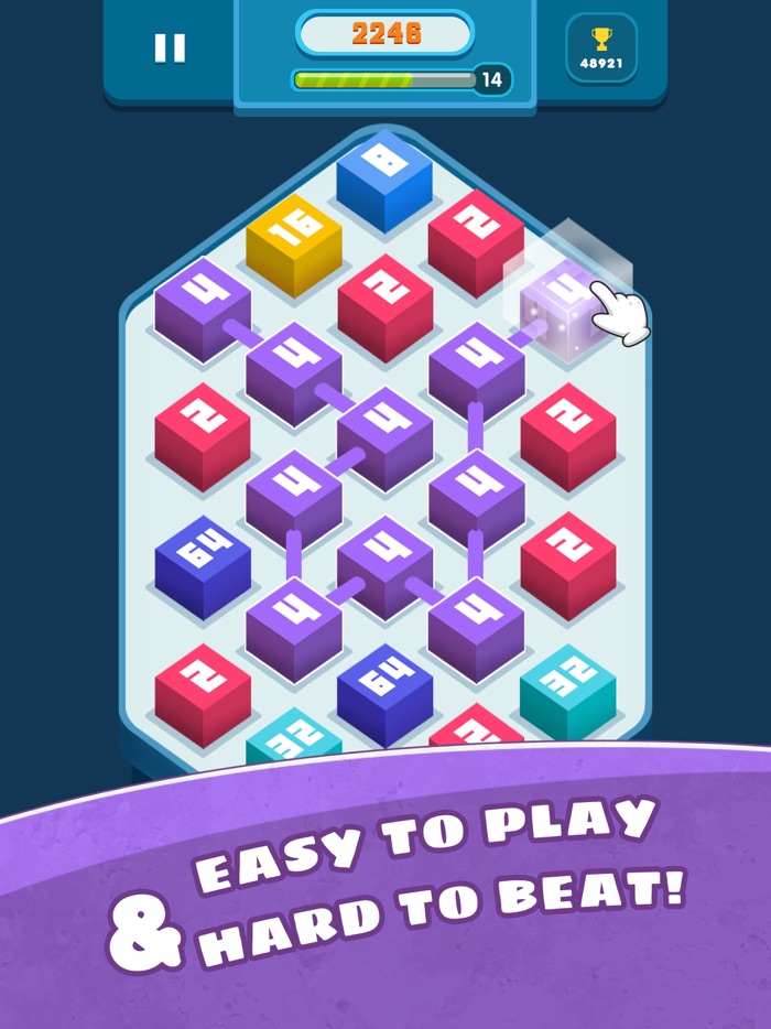 Jelly 2048 - Classic Merge 3D