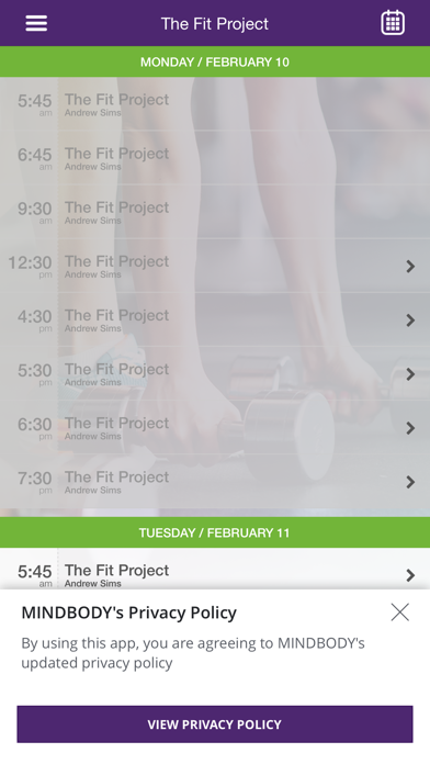 Project: U Fitness screenshot 2