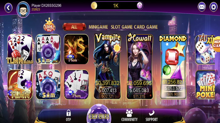 TopOne Slot Game bai online