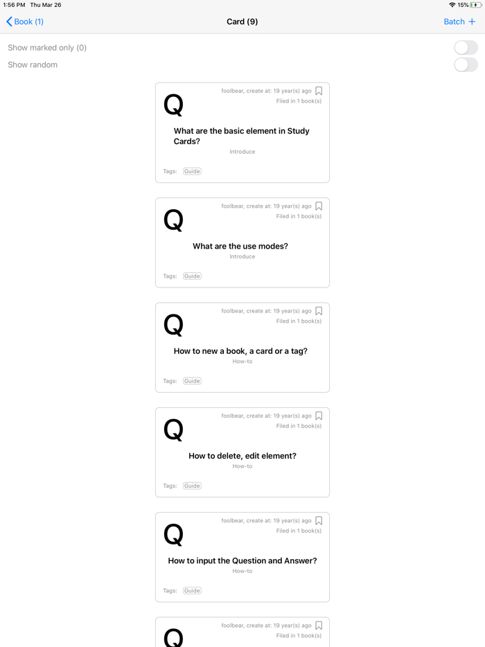 Foolbear Study Cards Plus