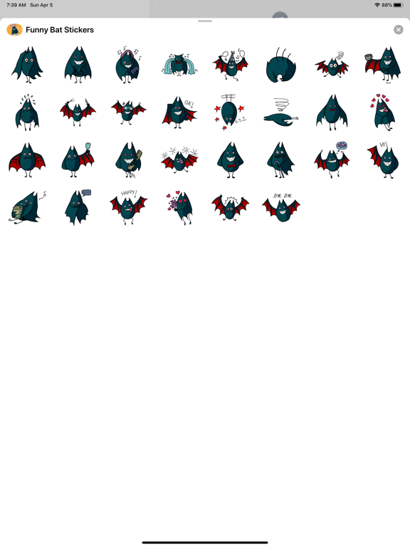 Screenshot #5 pour Funny Bat Stickers HD