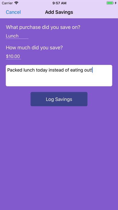 SaveSense: Save, Log, Indulge screenshot 3