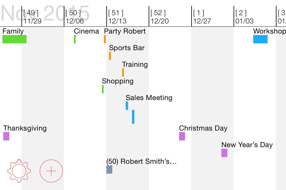 CoCoCal - Timeline Calendar screenshot 2