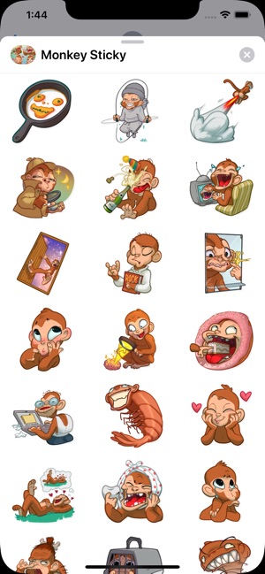 Adorable Cute Monkey Stickers(圖2)-速報App