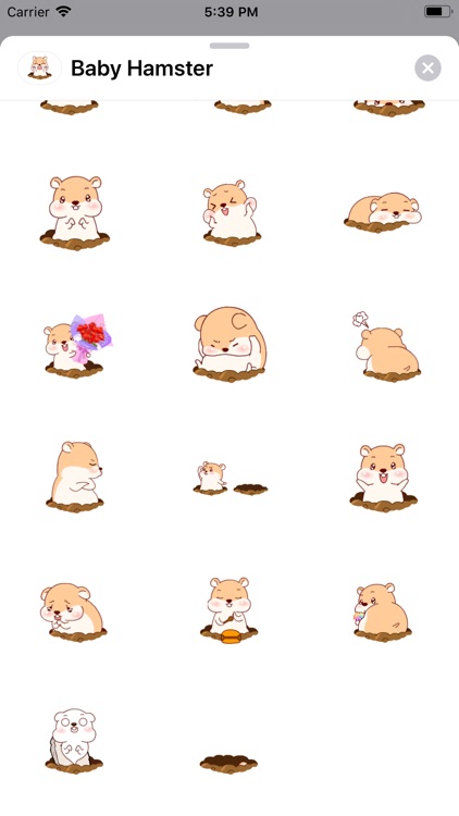 Baby Hamster Animated Stickers