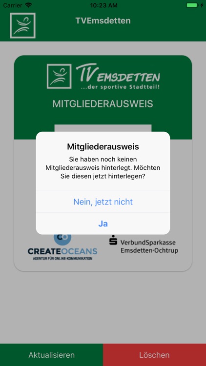 TV Emsdetten Mitgliederausweis