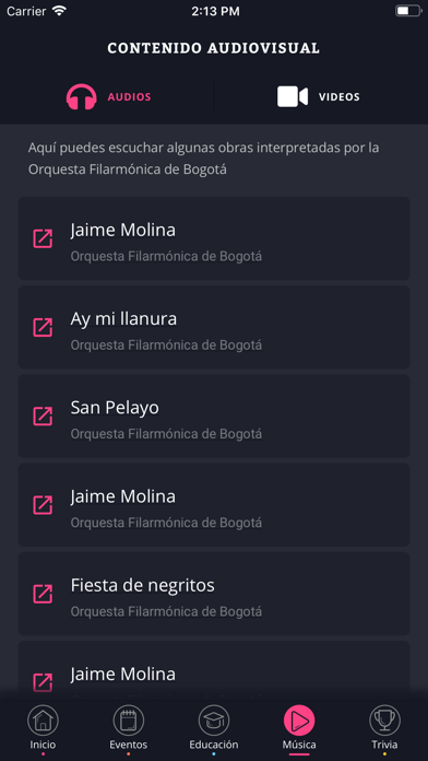 Orquesta Filarmónica de Bogotá screenshot 3