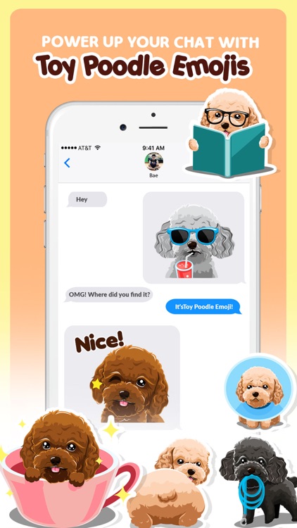 Toy Poodle Dog Emojis Stickers screenshot-2