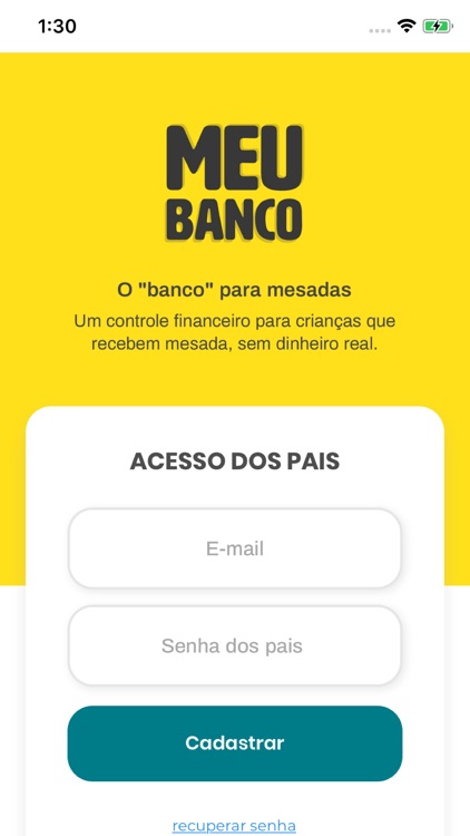 O Meu Banco controle de mesada