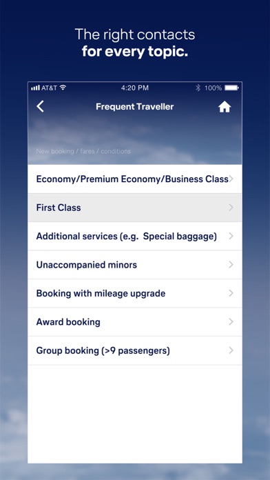 Lufthansa Kundenservice screenshot 3