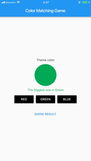 Color Matching Game - Flutter