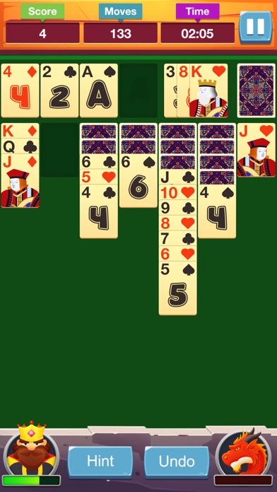 Solitaire: King vs Dragon screenshot 2