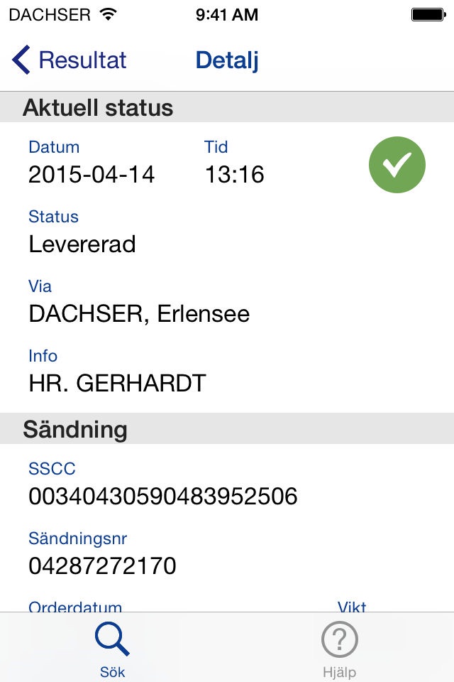 DACHSER shipmentpointer screenshot 3