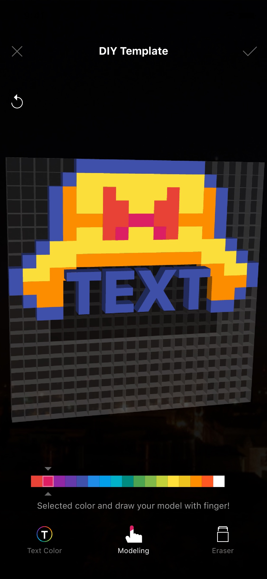 Screenshot do app TextHere – AR posts everywhere