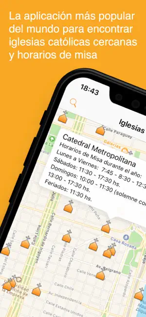 Screenshot 1 Horarios de Misa iphone