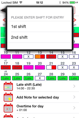 Roster-Calendar Pro screenshot 2