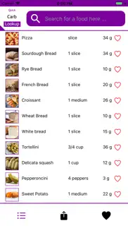 quick carbs lookup iphone screenshot 1