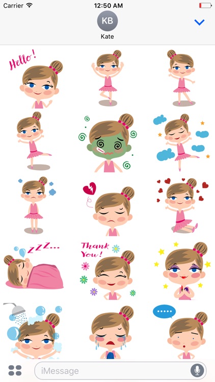 Animated Ballet GIRL Stickers