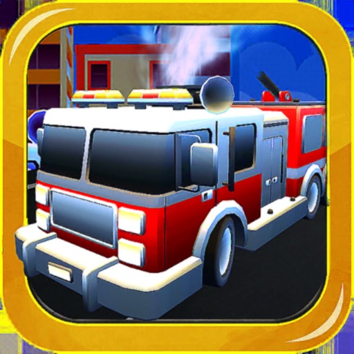 Fire Truck Driver City Rescue Icon