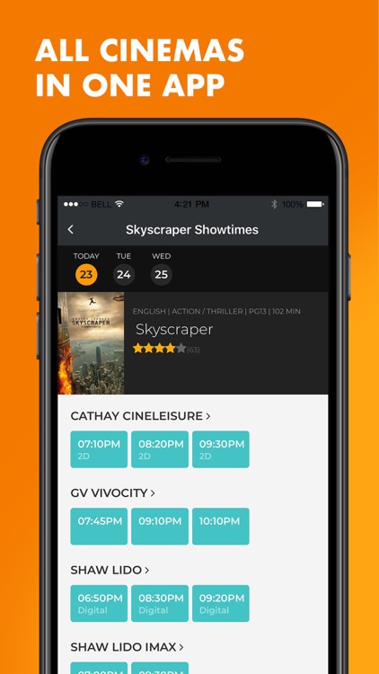 Popcorn: Movie showtimes