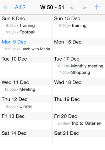 Week View Calendar Premium - náhled