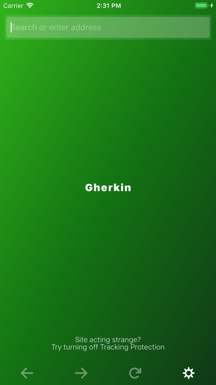 Gherkin - New Default Browser