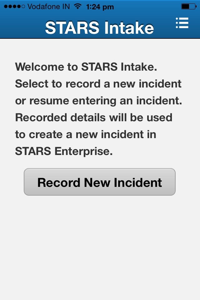STARS Intake screenshot 2