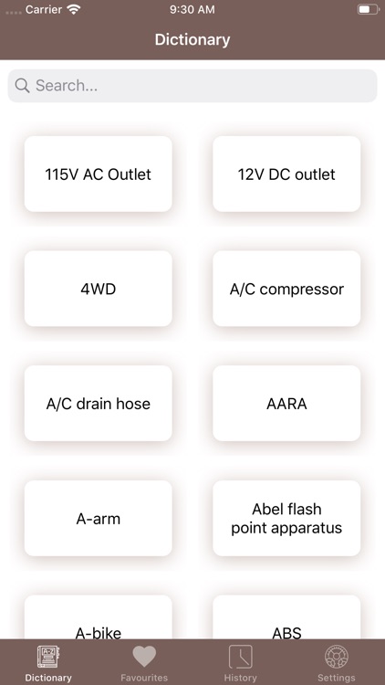 Automotive - Dictionary