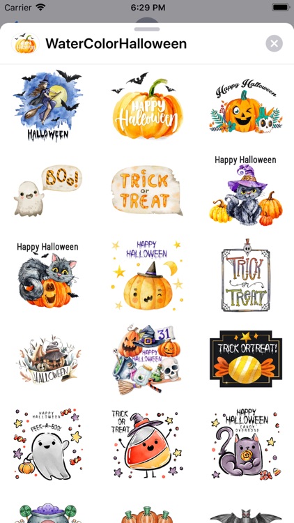 WaterColor Halloween Stickers