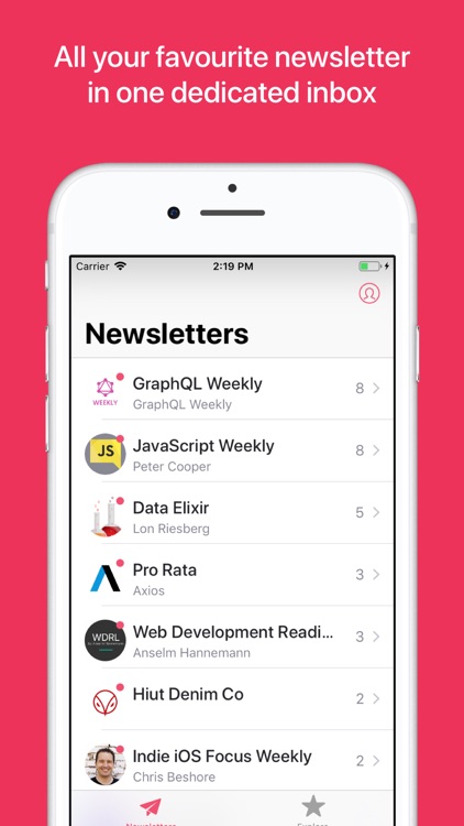 Inspiratio – Newsletter Reader