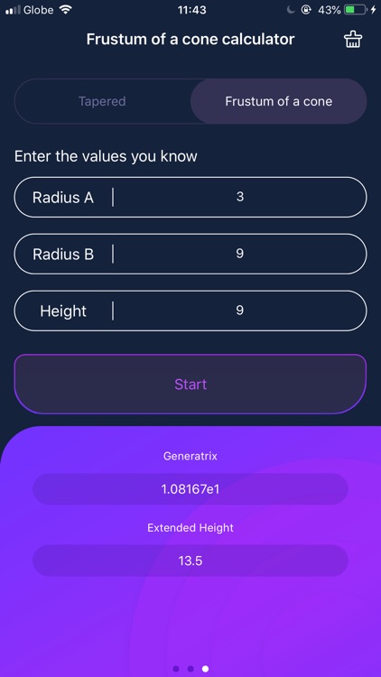 Cone Parameter Calculator screenshot-4