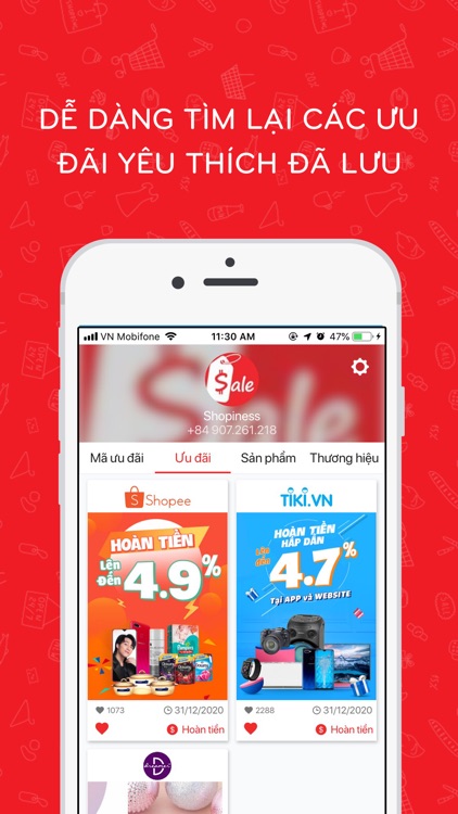 Shopiness: Hoàn tiền, Giảm Giá screenshot-5